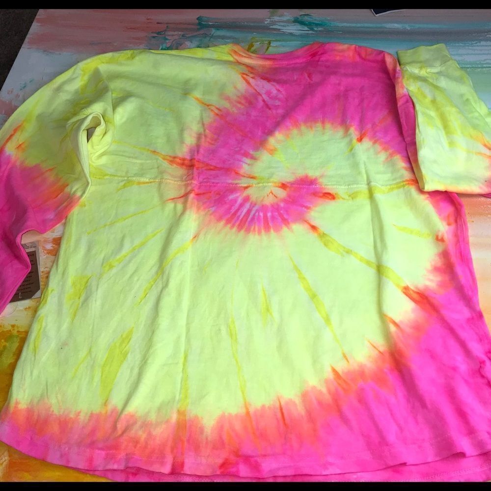 Exist Bright yellow/pink tie-dye oversize Tshirt - Picture 9 of 12